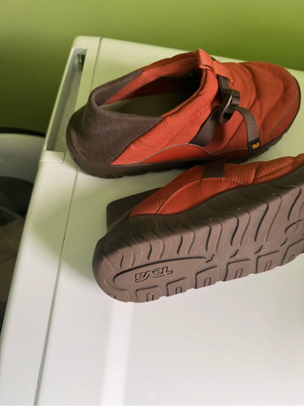 Teva Men's Slip-On Outdoor Shoes in Rust Red and Brown